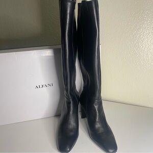 Alfani Tristanne Women's Black Knee-High Boots Size 6.5 Wide Calf NWT/NIB
